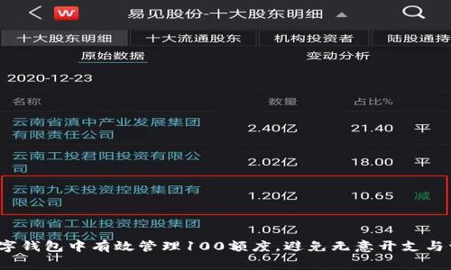 如何在数字钱包中有效管理100额度，避免无意开支与资金浪费？